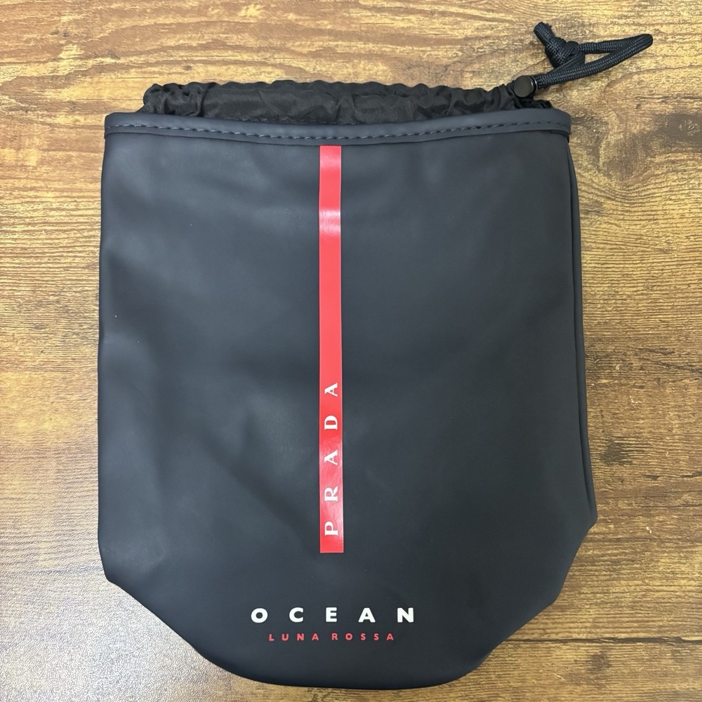 PRADA BEAUTY OCEAN LUNA ROSSA NAVY BLUE BEAUTY COSMETIC TOILETRY DUST BAG